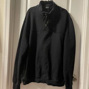 Luxe Black Tie-Up Men's Sweatshirt and matching Sweatpants